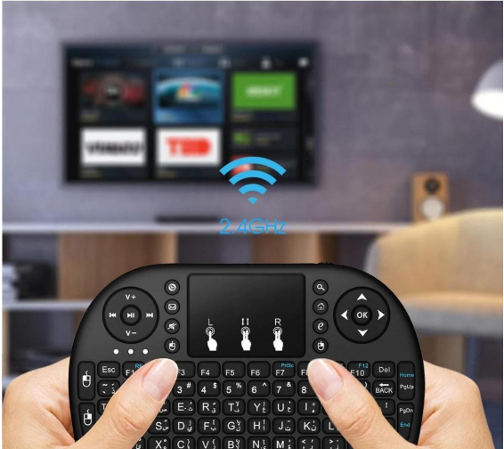 Mini Teclado Controle Sem Fio Para Smart Tv Tv Box Pc