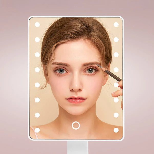 Espelho Para Maquiagem De Mesa 22 Leds Touch Screen
